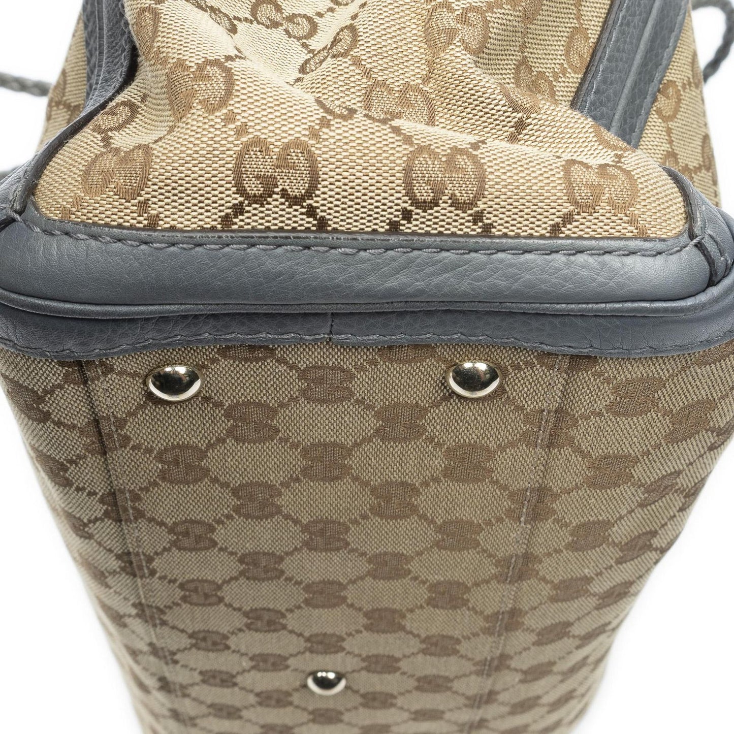 Gucci Falabella Tote Beige Gray GG Canvas — view 8