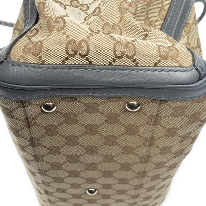 Gucci Falabella Tote Beige Gray GG Canvas — view 8
