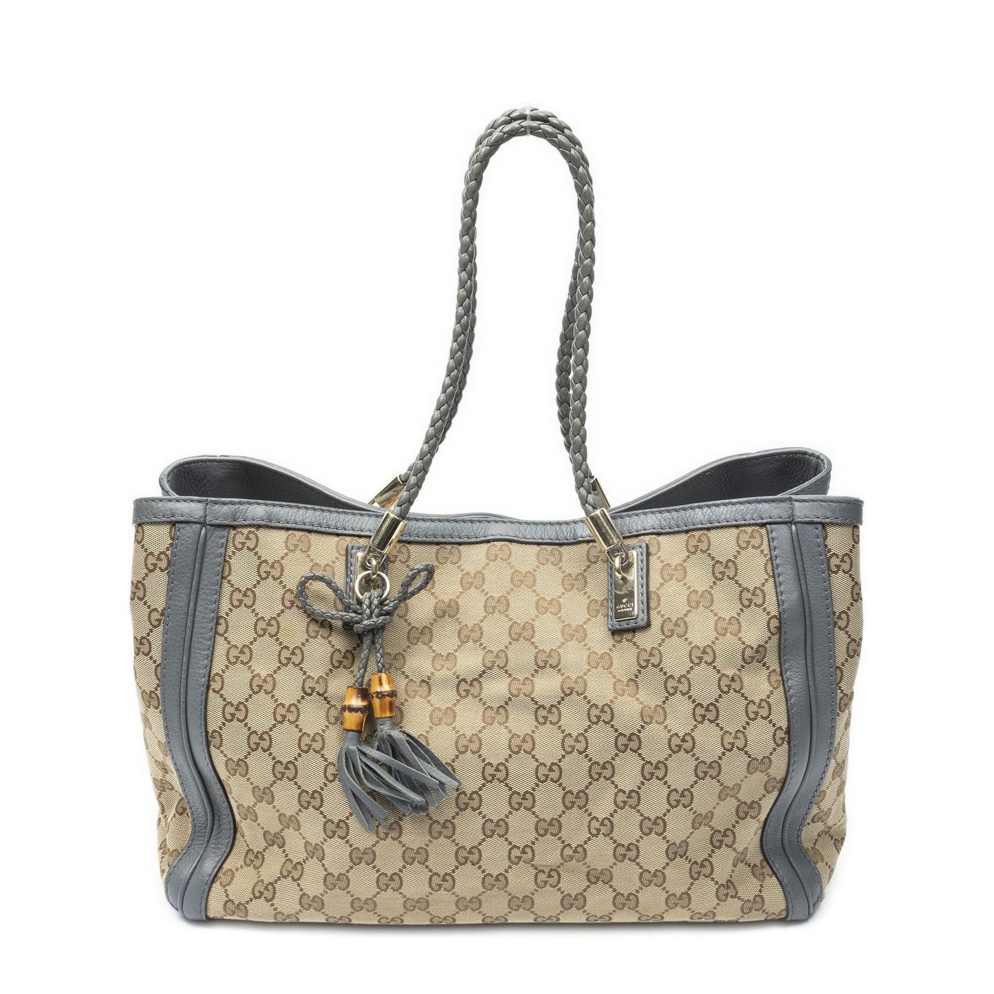 Gucci Falabella Tote Beige Gray GG Canvas