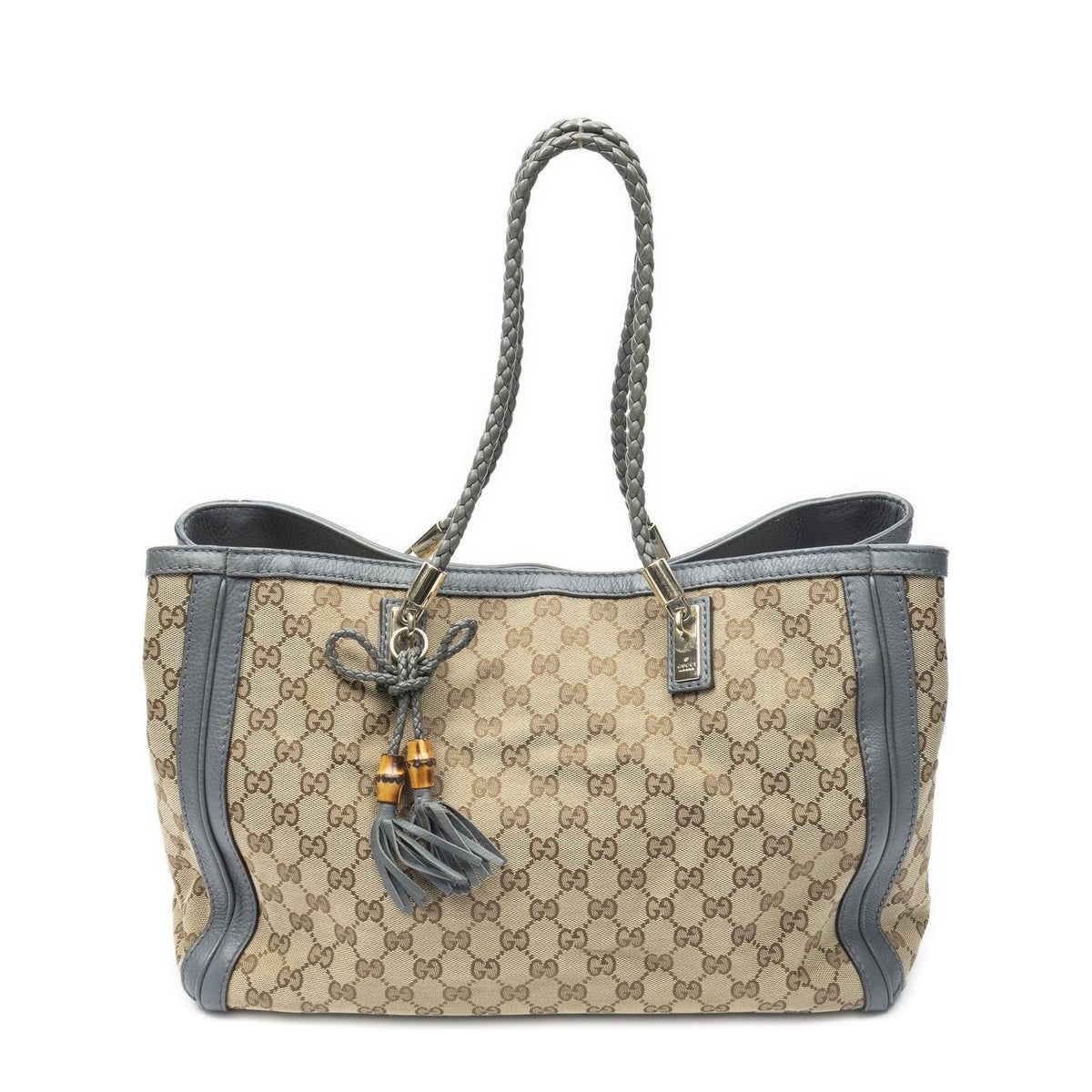 Gucci Falabella Tote Beige Gray GG Canvas