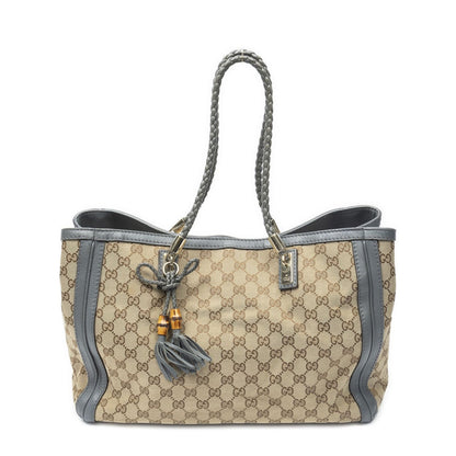 Gucci Falabella Tote Beige Gray GG Canvas