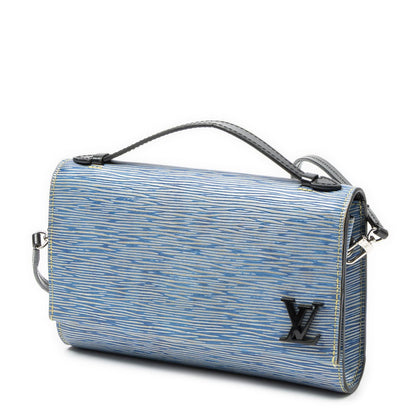 Louis Vuitton Pochette Cress Blue Black Denim Shoulder Bag — view 2