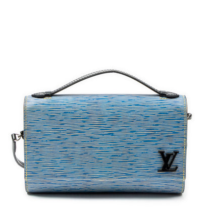 Louis Vuitton Pochette Cress Blue Black Denim Shoulder Bag Epi