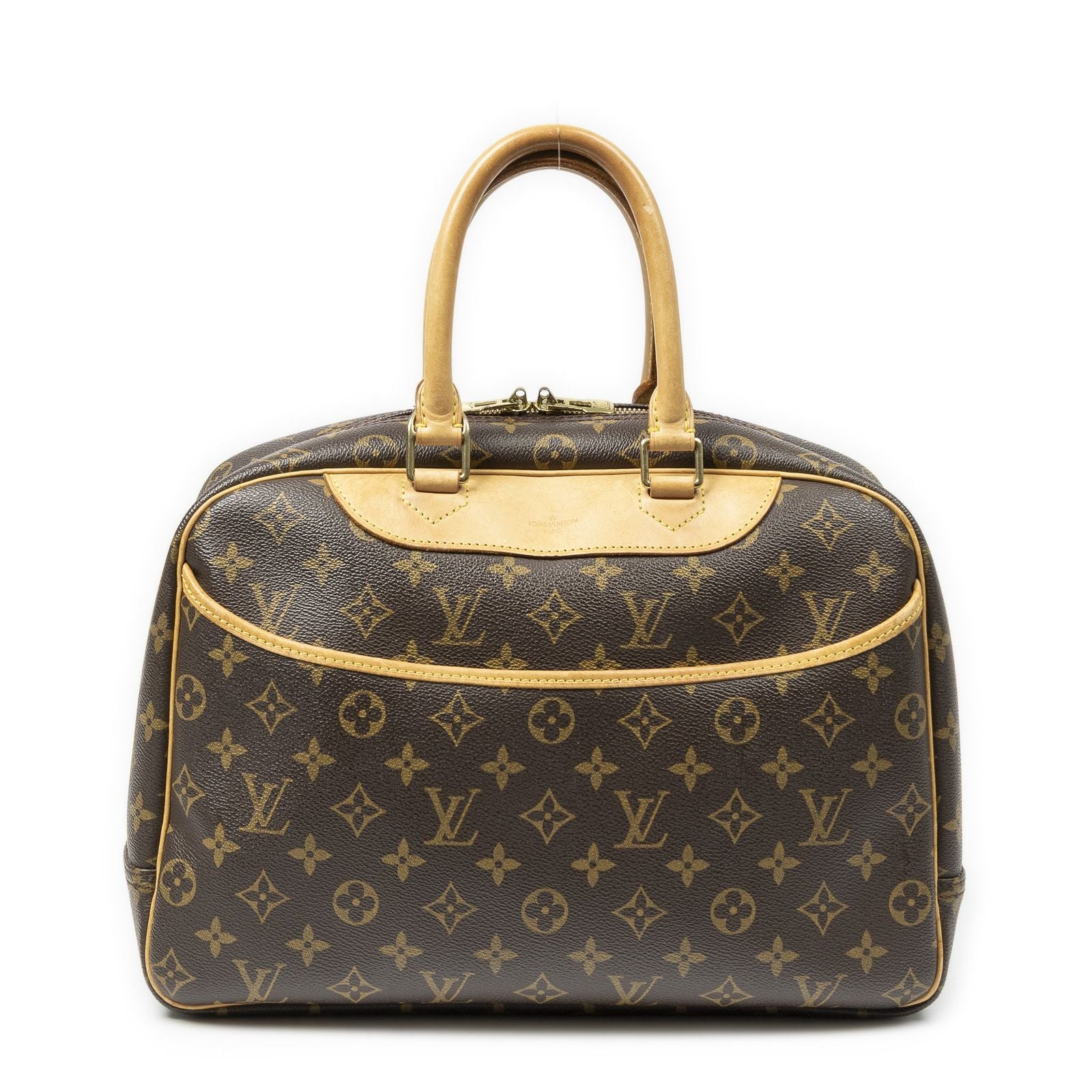 Louis Vuitton Deauville Brown Monogram Canvas Handbag