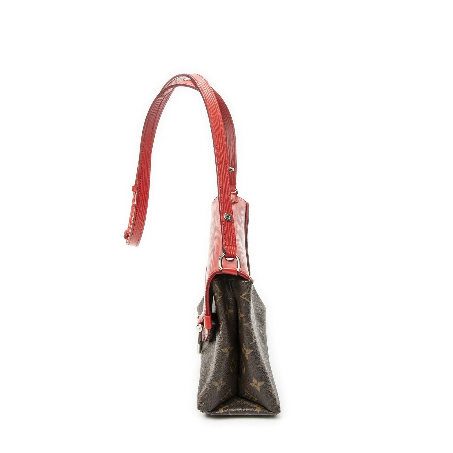 Louis Vuitton Saint Michel Bag Brown Red Monogram Denim — view 3