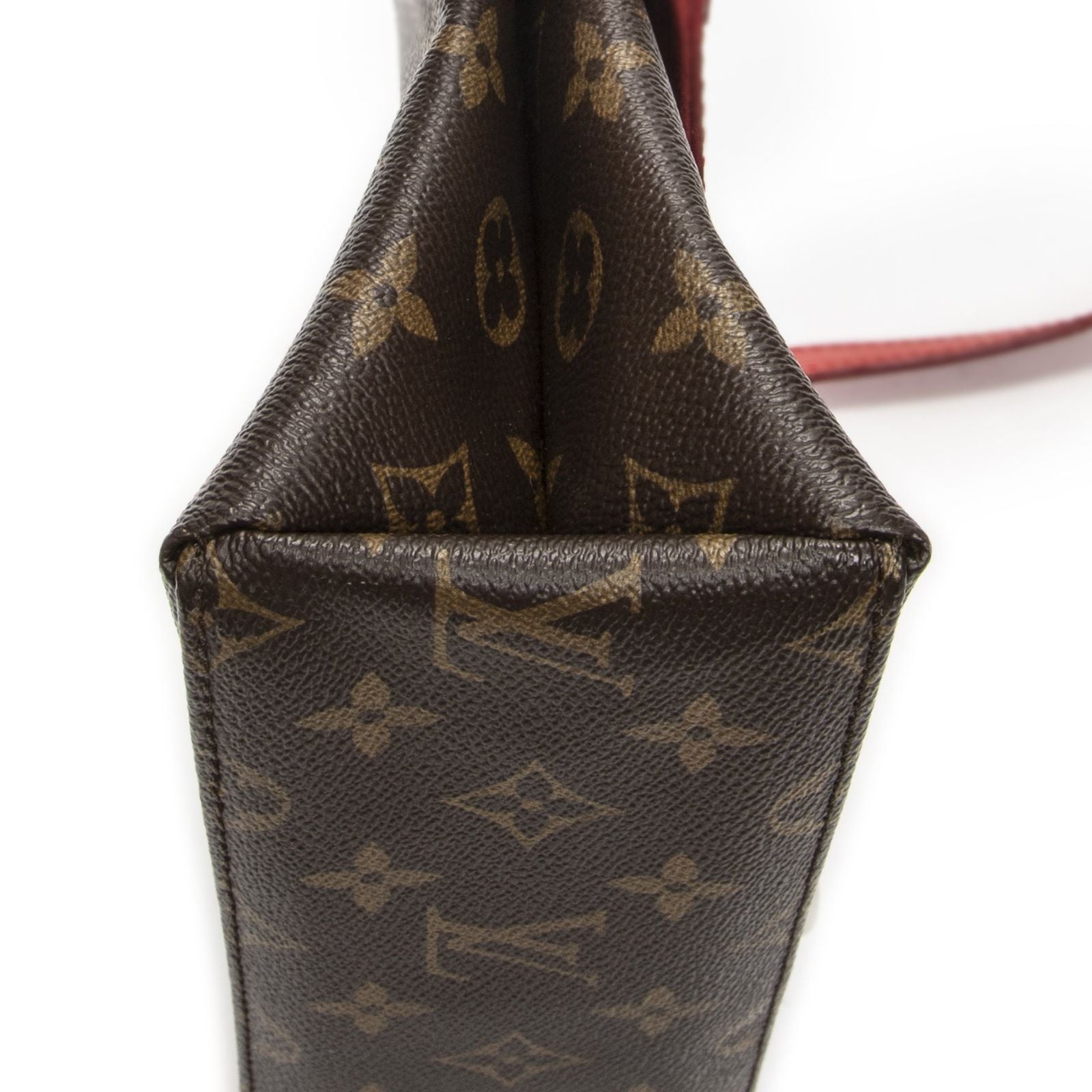 Louis Vuitton Saint Michel Bag Brown Red Monogram Denim — view 7