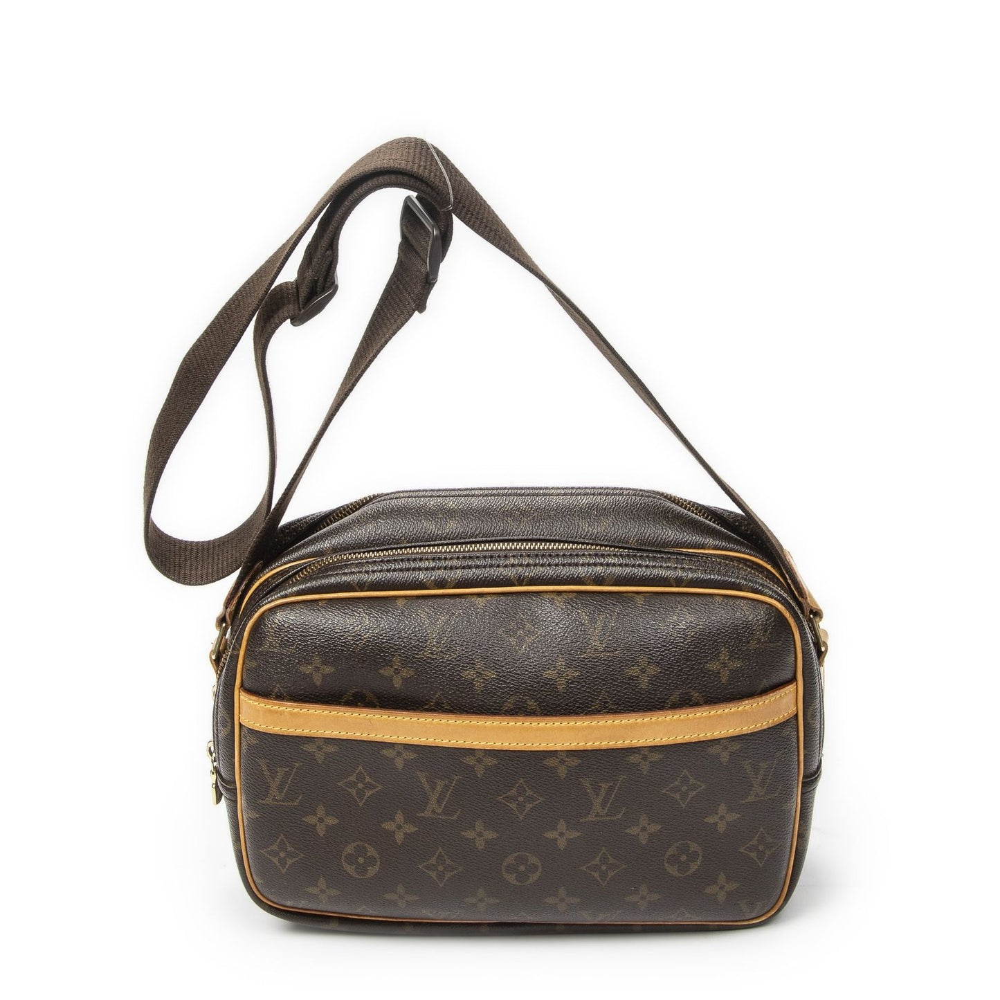 Louis Vuitton Reporter Brown Monogram Canvas Shoulder Bag