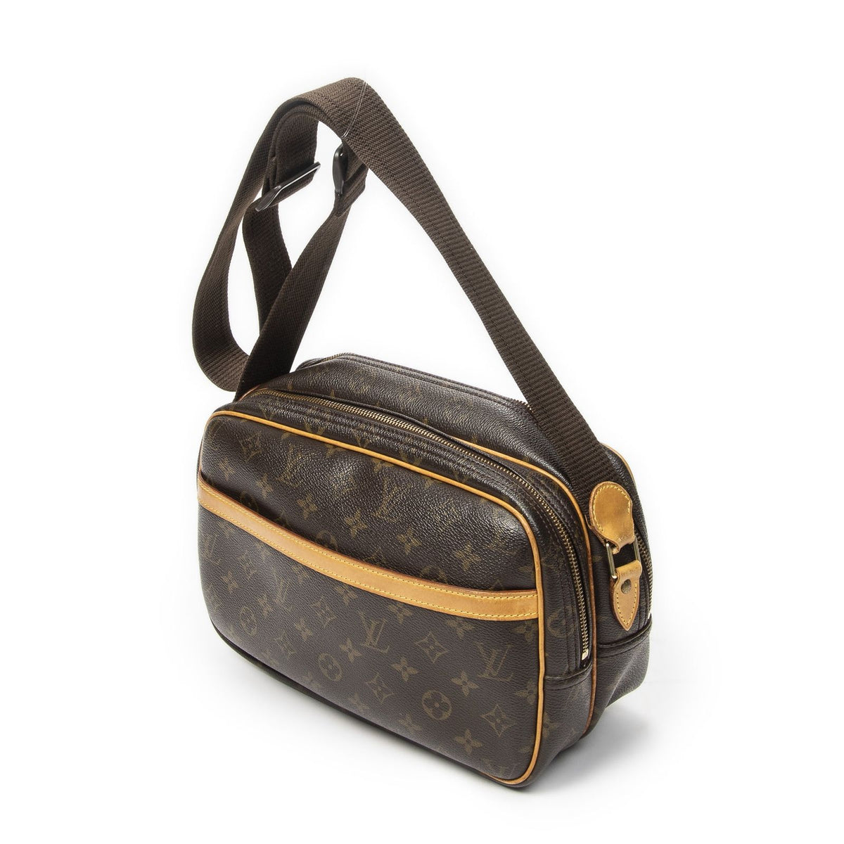 Louis Vuitton Reporter Brown Monogram Canvas Shoulder Bag — view 2