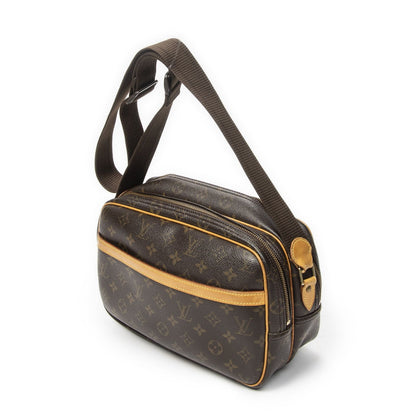 Louis Vuitton Reporter Brown Monogram Canvas Shoulder Bag — view 2