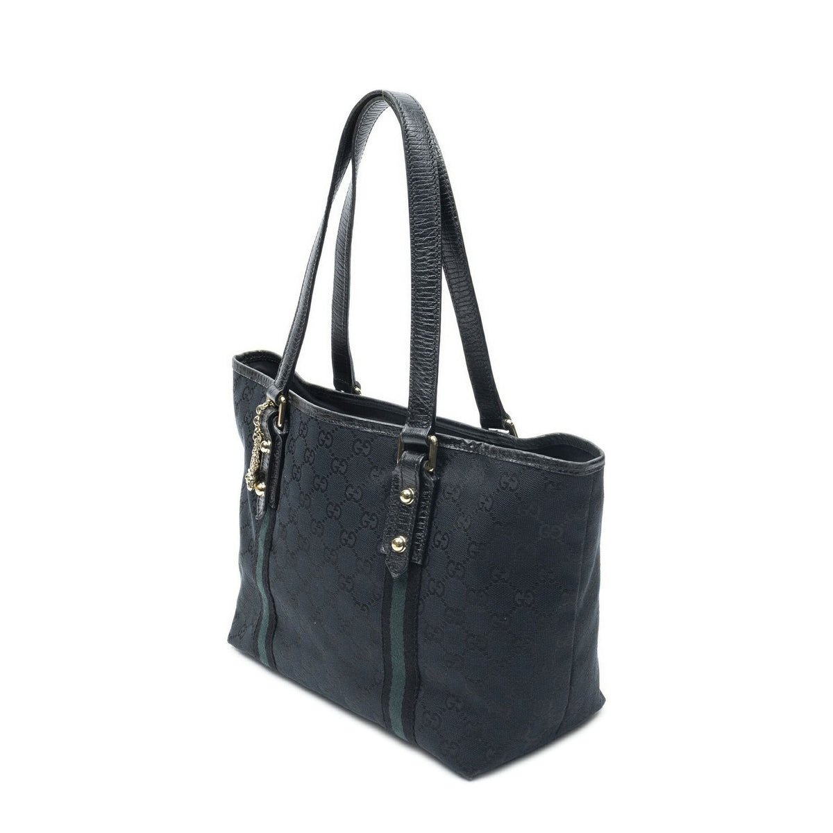 Gucci Small Web Jolicoeur Tote Black GG Canvas — view 2