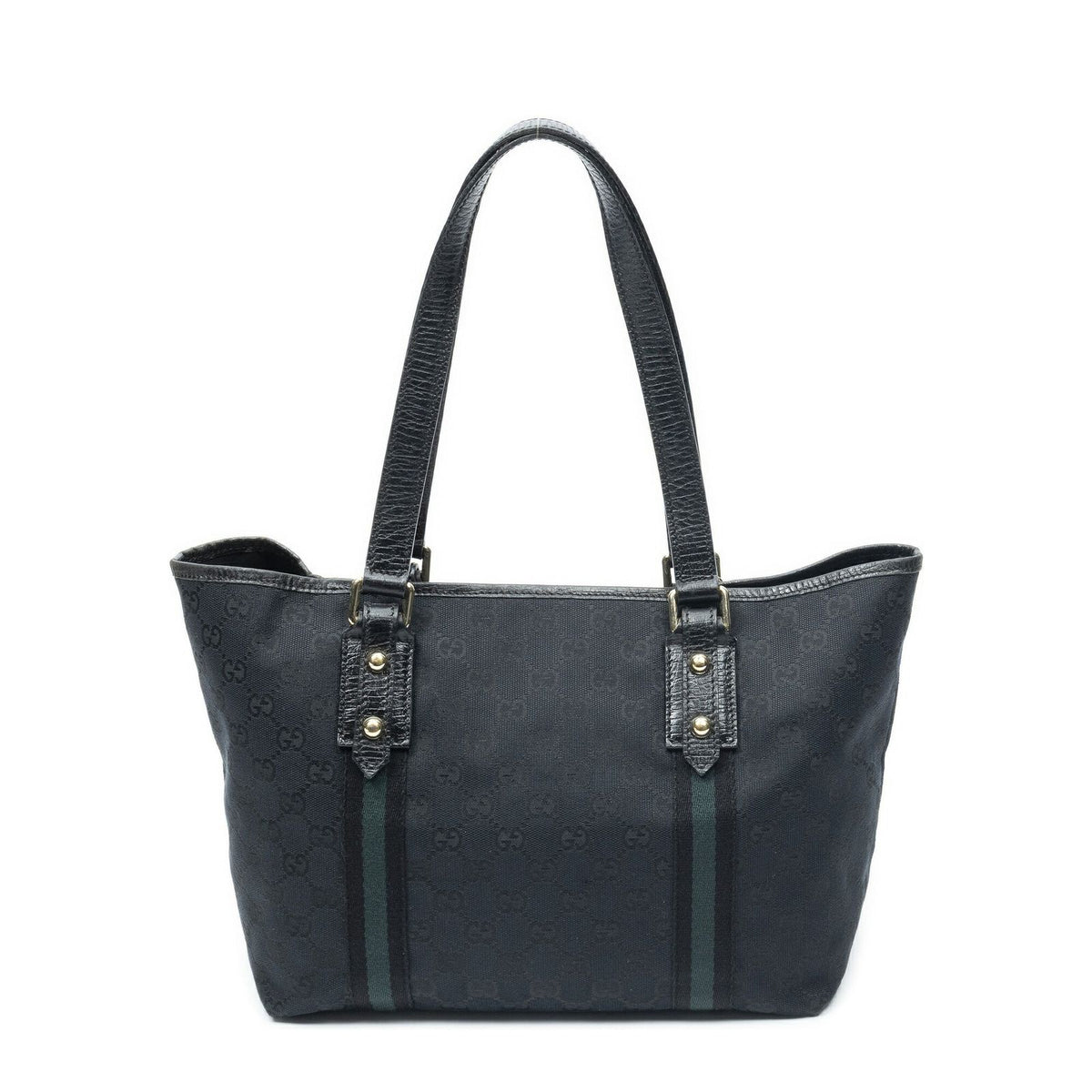Gucci Small Web Jolicoeur Tote Black GG Canvas — view 5