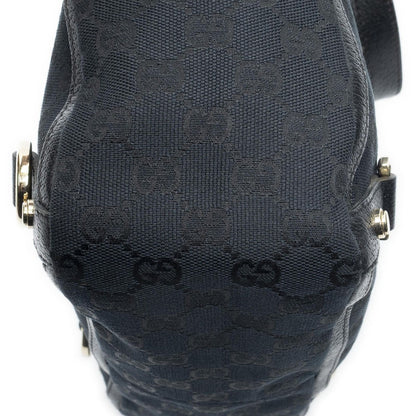 Gucci Small Abbey D Ring Tote Black GG Canvas — view 7