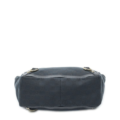 Gucci Small Abbey D Ring Tote Black GG Canvas — view 6