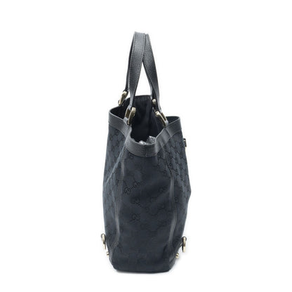 Gucci Small Abbey D Ring Tote Black GG Canvas — view 4