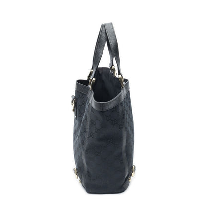 Gucci Small Abbey D Ring Tote Black GG Canvas — view 3