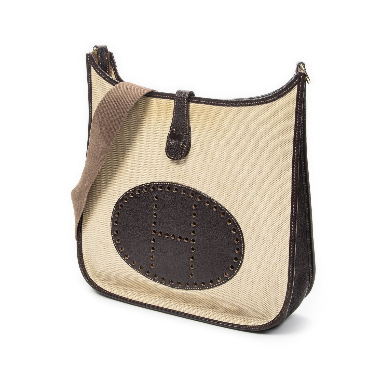Hermes Evelyne I Beige Toile Shoulder Bag — view 2