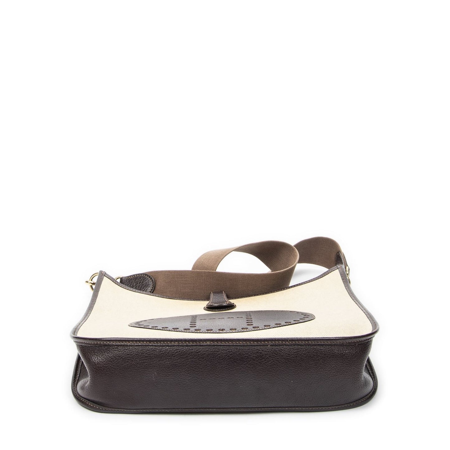 Hermes Evelyne I Beige Toile Shoulder Bag — view 6