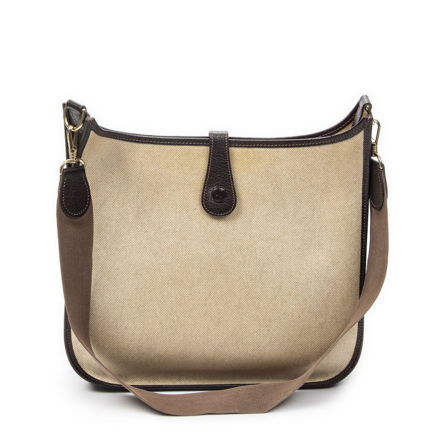 Hermes Evelyne I Beige Toile Shoulder Bag — view 5