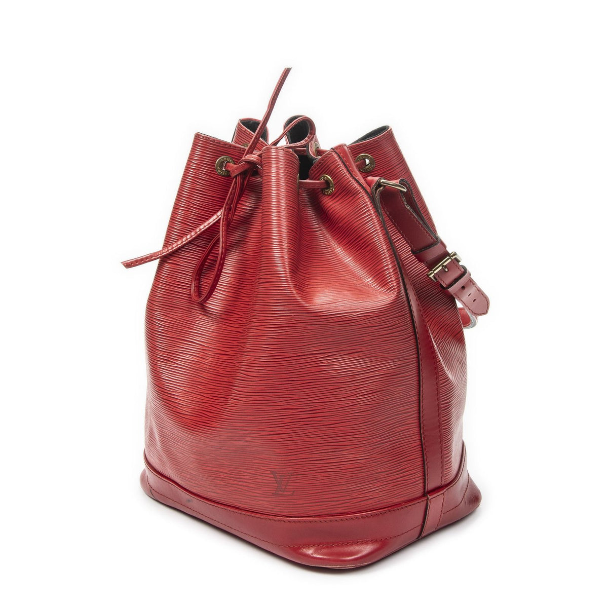 Louis Vuitton Noe Red Epi Bucket Bag — view 2