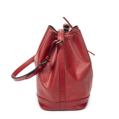 Louis Vuitton Noe Red Epi Bucket Bag — view 4