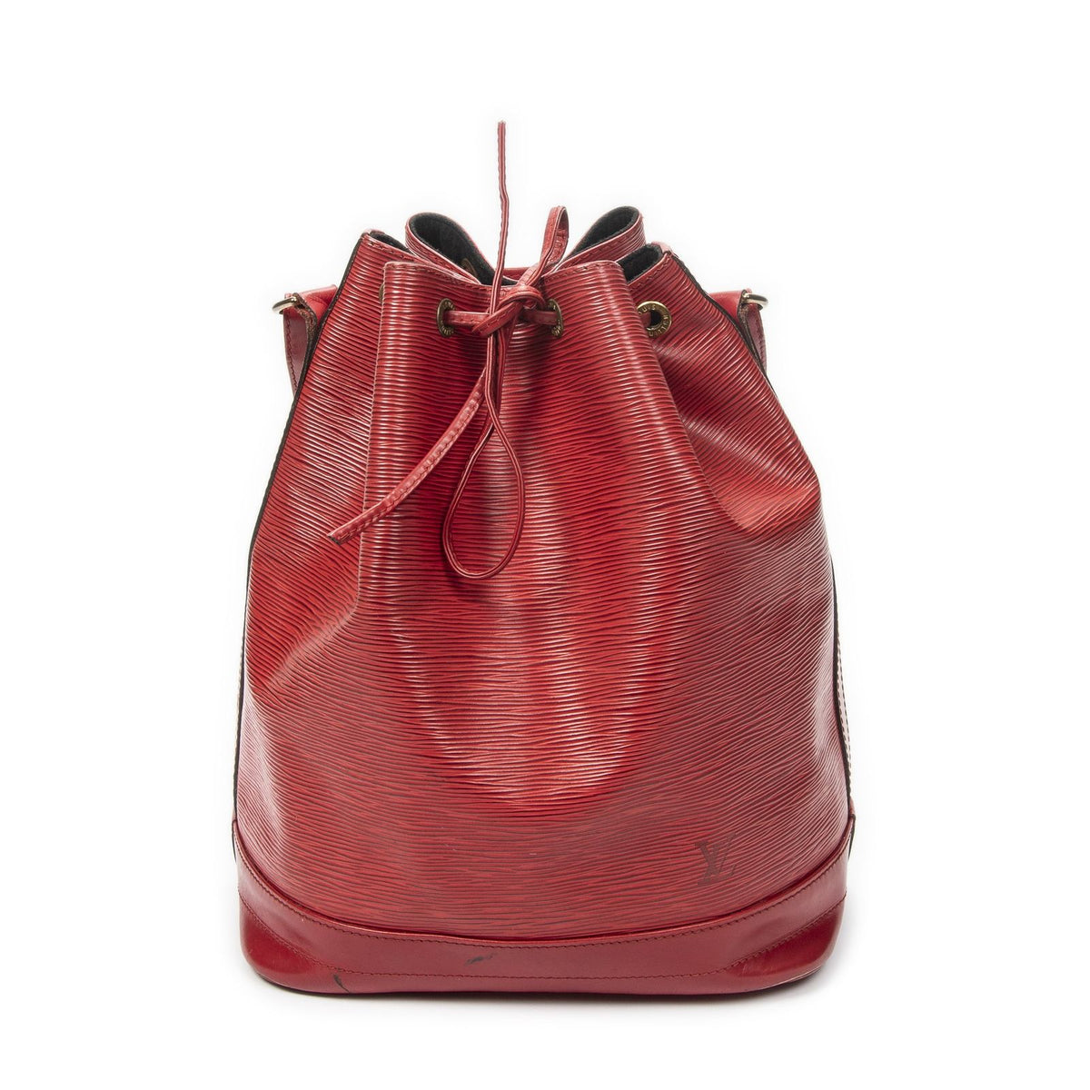 Louis Vuitton Noe Red Epi Bucket Bag