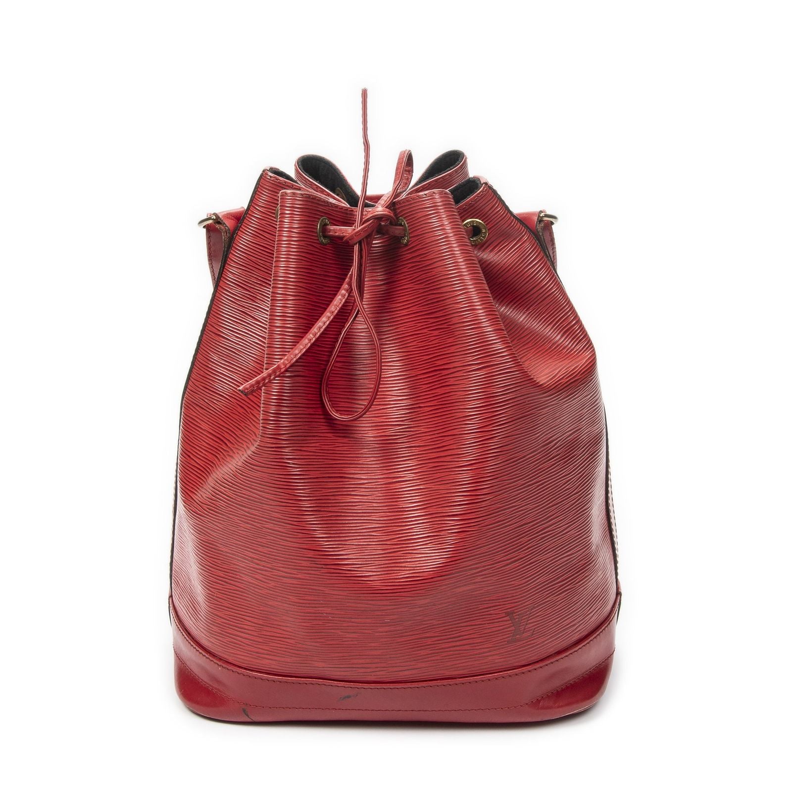 Louis Vuitton Noe Red Epi Bucket Bag