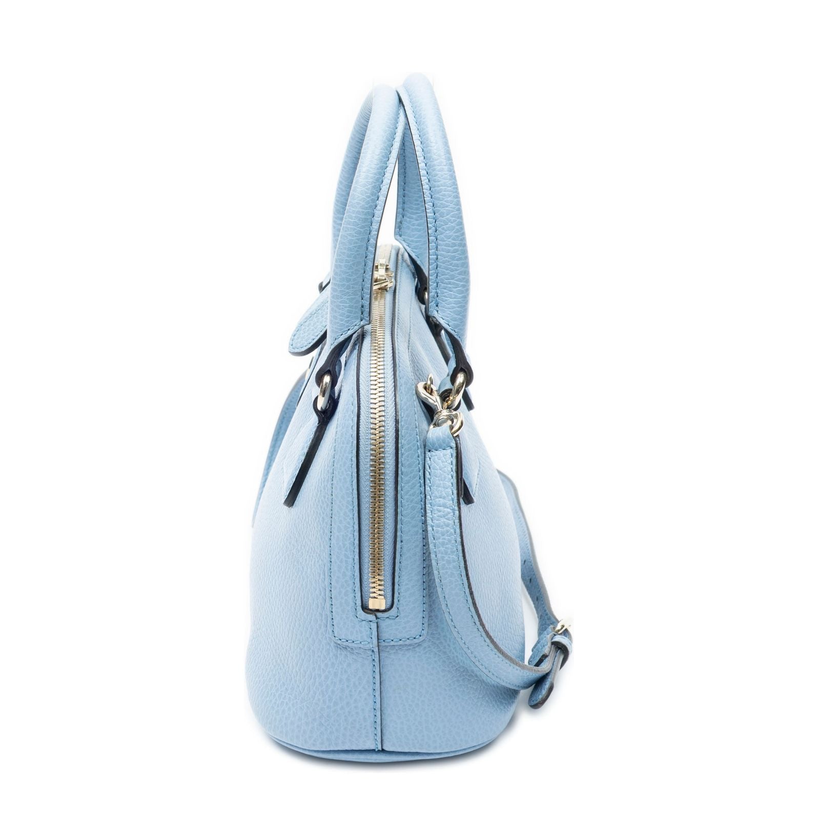 Gucci Mini Dome Tote Blue Gray Leather — view 3