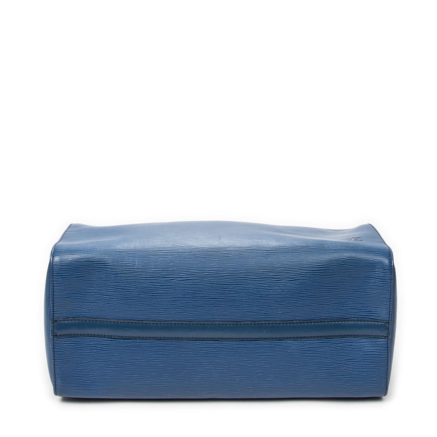 Louis Vuitton Speedy Black Stitch Blue Epi Handbag — view 6