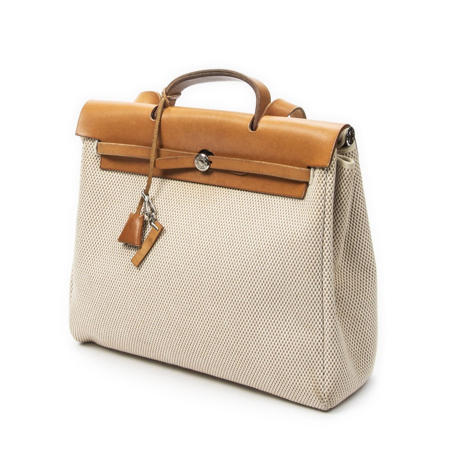 Hermes Herbag 2 in Brown Toile Gmab Handbag — view 2