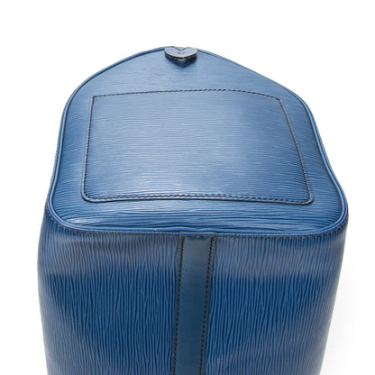 Louis Vuitton Speedy Black Stitch Blue Epi Handbag — view 8