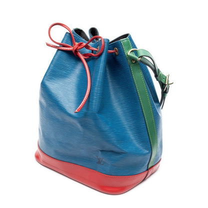Louis Vuitton Noe Tricolor Blue Red Green Epi Bucket Bag — view 2