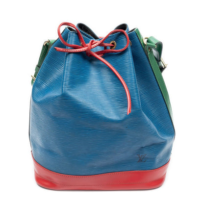 Louis Vuitton Noe Tricolor Blue Red Green Epi Bucket Bag