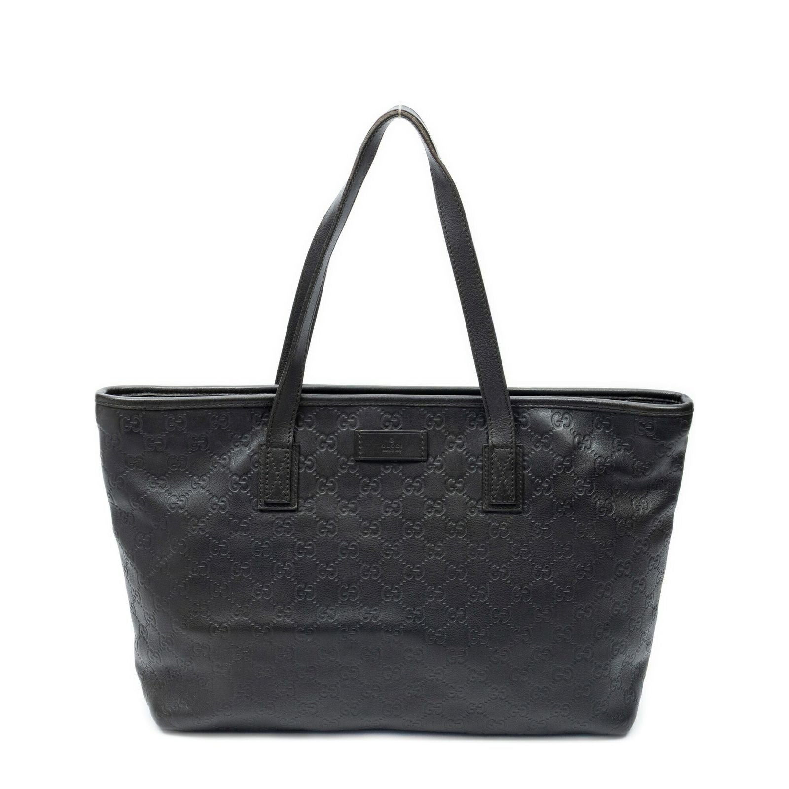 Gucci Zip Shopping Tote Black Guccissima