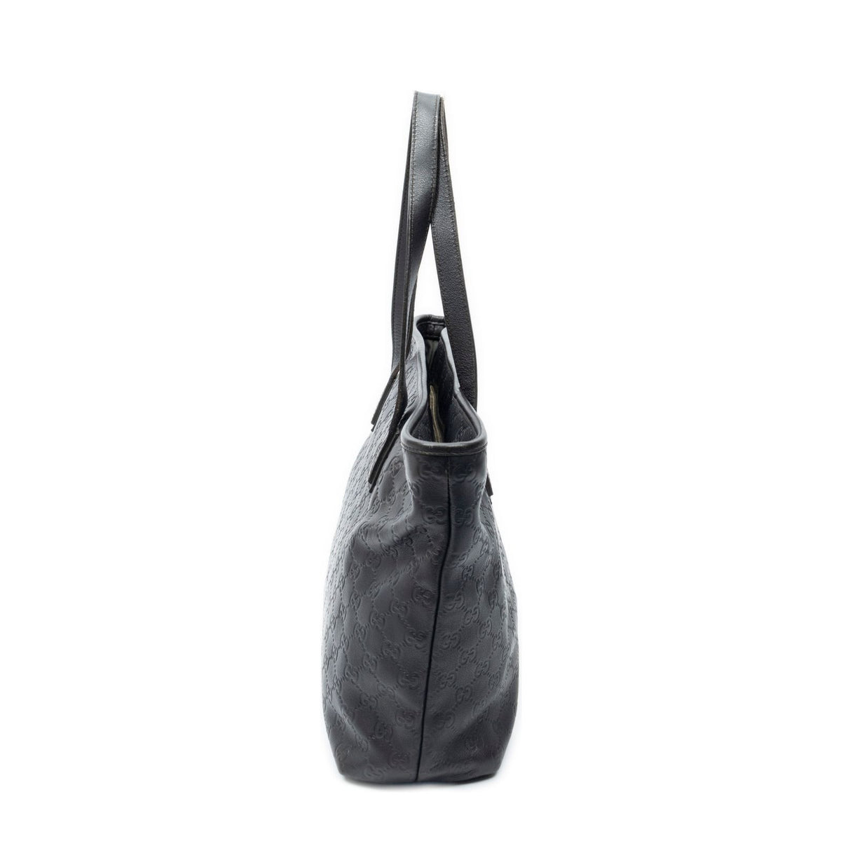 Gucci Zip Shopping Tote Black Guccissima — view 4
