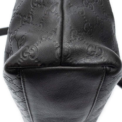 Gucci Zip Shopping Tote Black Guccissima — view 8