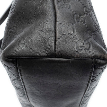 Gucci Zip Shopping Tote Black Guccissima — view 7