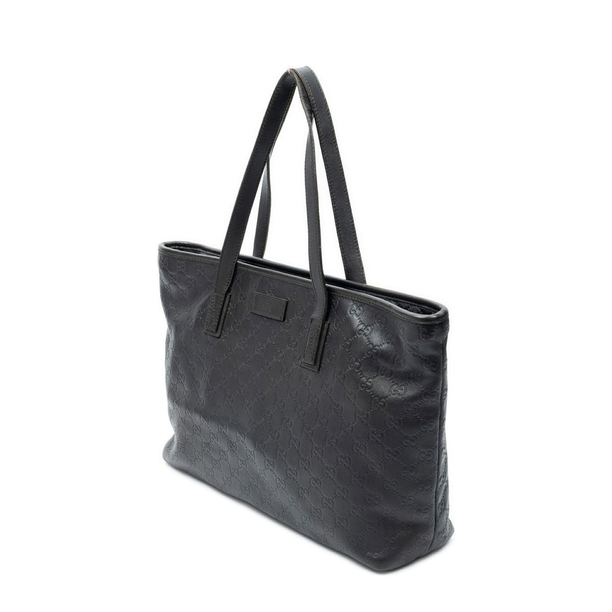 Gucci Zip Shopping Tote Black Guccissima — view 2