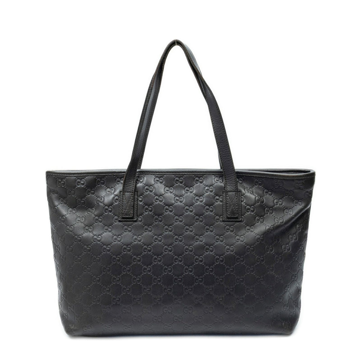 Gucci Zip Shopping Tote Black Guccissima — view 5