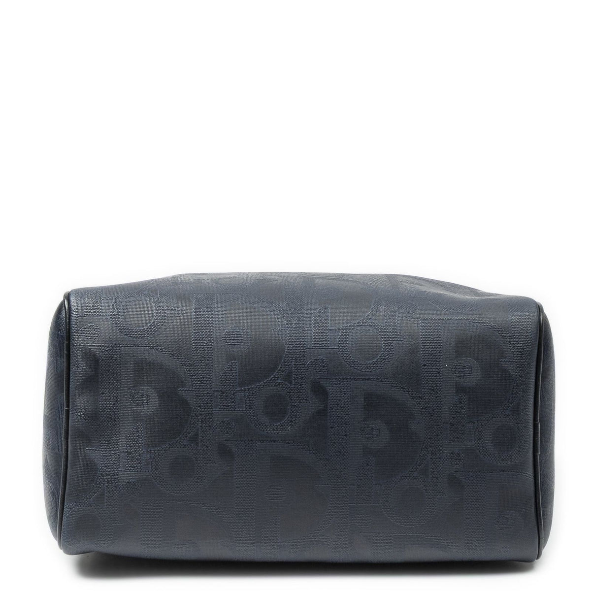 Dior Small Boston Navy Maxi Trotter Pattern Canvas Handbag — view 6