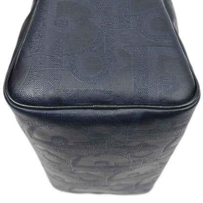 Dior Small Boston Navy Maxi Trotter Pattern Canvas Handbag — view 7