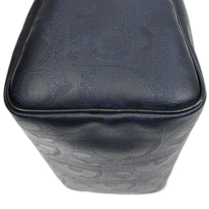 Dior Small Boston Navy Maxi Trotter Pattern Canvas Handbag — view 8