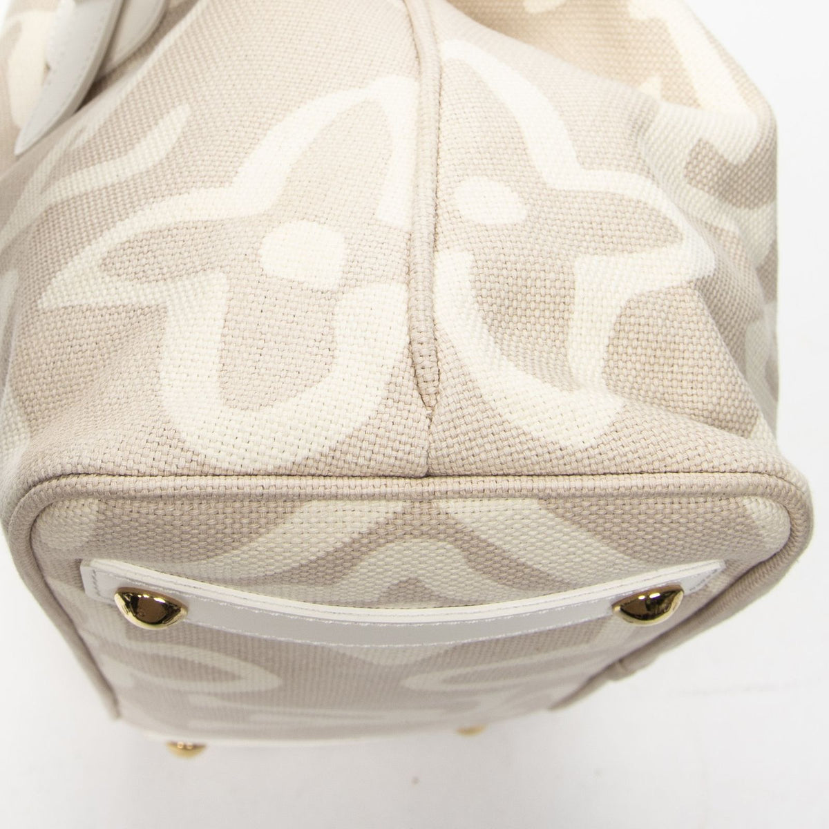 Louis Vuitton Tahitienne Cabas Beige Monogram Shoulder Bag — view 8