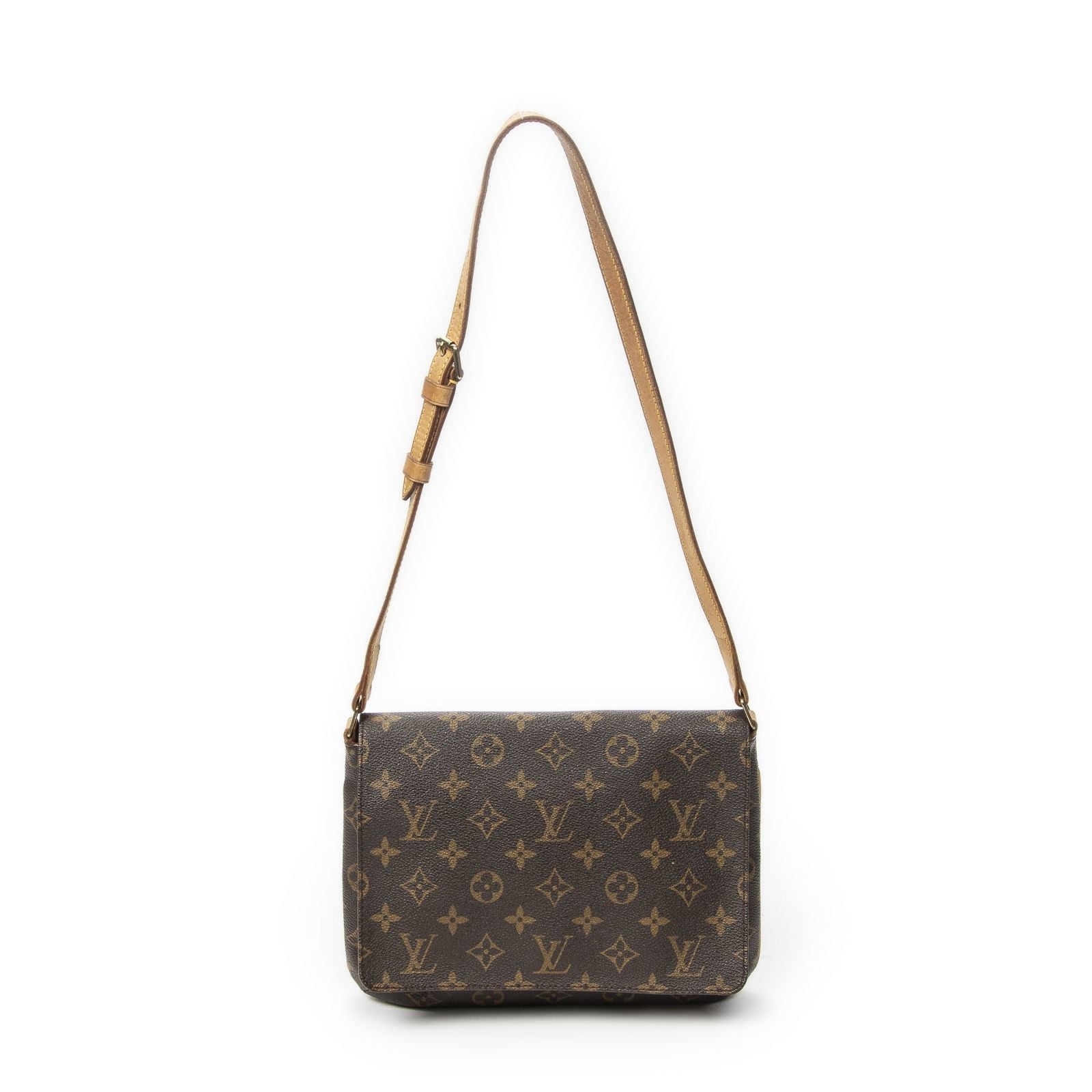 Louis Vuitton Musette Tango Brown Monogram Canvas Crossbody