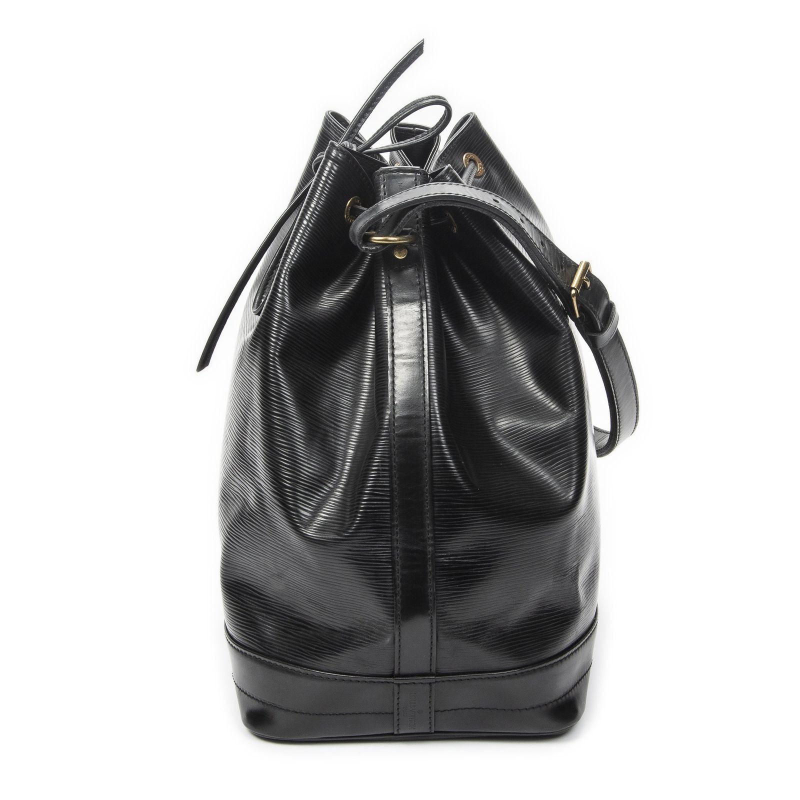 Louis Vuitton Noe Black Epi Bucket Bag — view 3