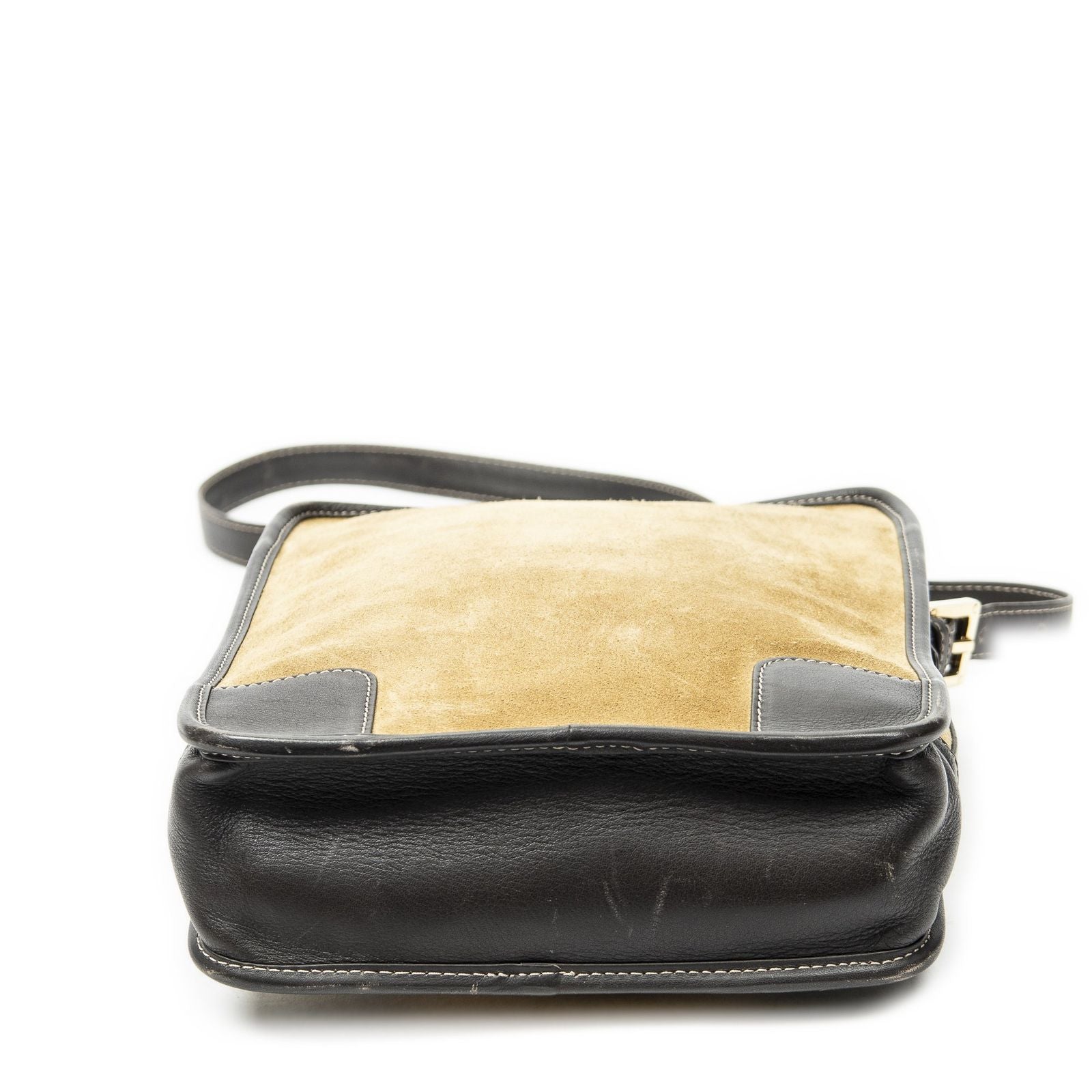 Loewe Anagram Vertical Messenger Tan Brown Suede Leather — view 6
