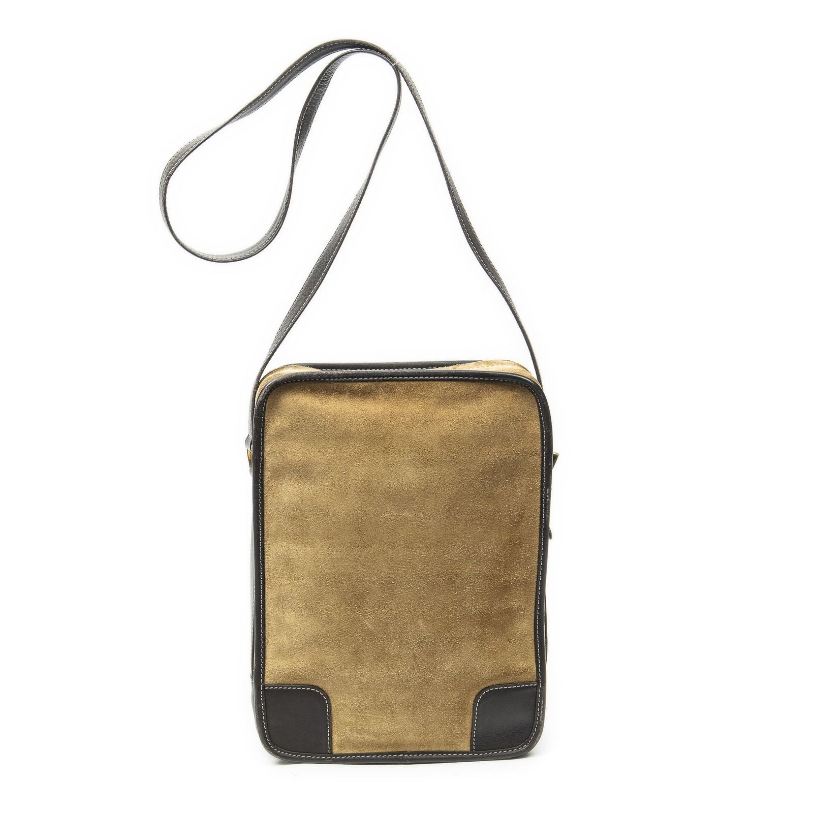 Loewe Anagram Vertical Messenger Tan Brown Suede Leather — view 5
