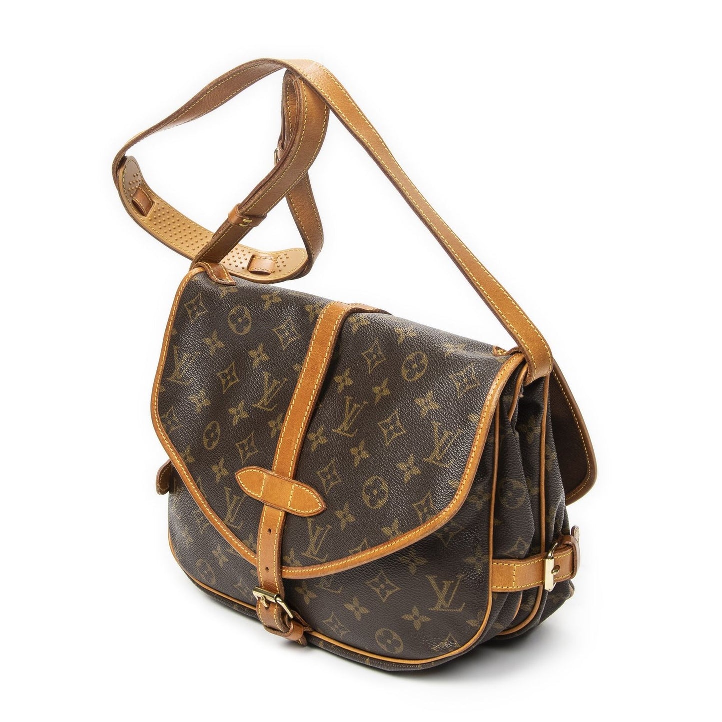 Louis Vuitton Saumur Brown Monogram Canvas Crossbody — view 2