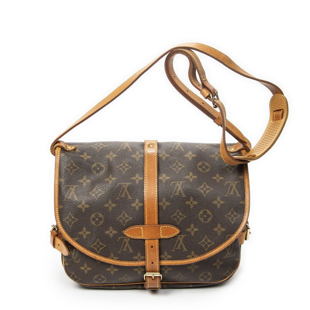 Louis Vuitton Saumur Brown Monogram Canvas Crossbody — view 5