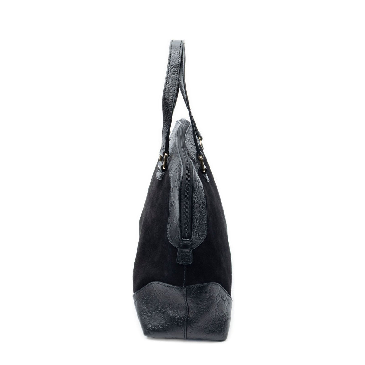 Gucci Medium Joy Tote Black Guccissima Suede — view 3