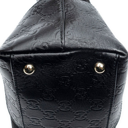 Gucci Medium Joy Tote Black Guccissima Suede — view 7
